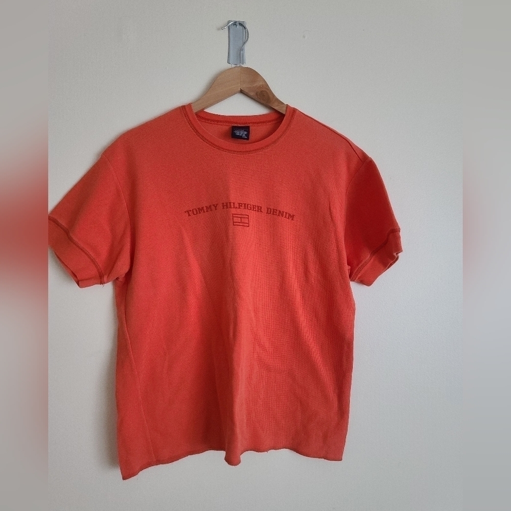 Tommy Hilfiger Denim Y2K Baby Tee Crop Top Orange Women’s Medium